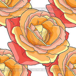 Seamless pattern of Flower rose - vector clip art