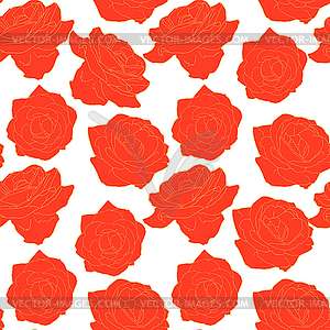 Seamless pattern of Flower rose - vector clipart / vector image