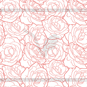 Бесшовный фон из цветов розы - клипарт в векторном виде