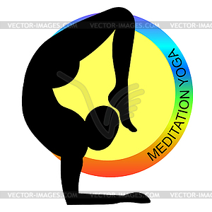 Logo of yoga Indian man  - vector image