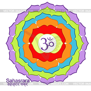 Sahasrara Indian of chakra - vector clipart