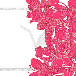 Flower of Saxifrage urbrosa - vector clip art