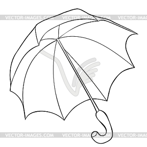 Coloring of rain umbrella bottom view - vector clipart