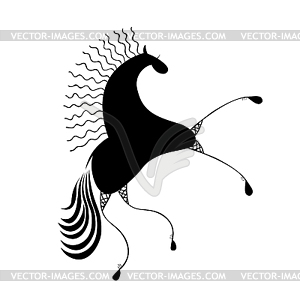 Mezen traditional painting horse - vector clipart