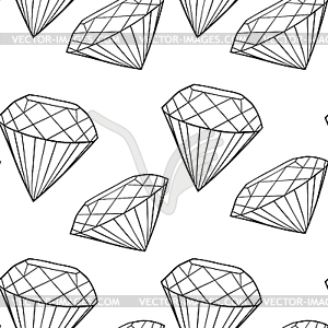 Seamless pattern coloring diamond jewel. illustratio - vector EPS clipart