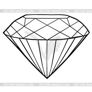Icon coloring diamond jewel - vector clipart