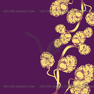 Willow yellow branch flower spring - vector clipart