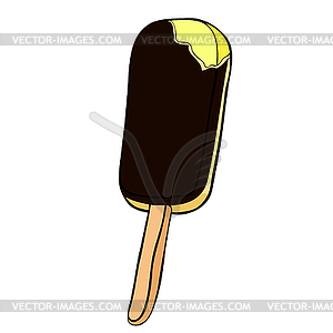Ice cream on stick - vector clip art