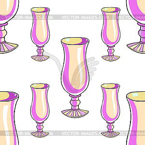 Seamless pattern is cocktail glass - vector clip art