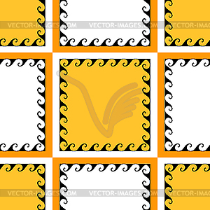 Seamless pattern Greek ornament in square - vector image