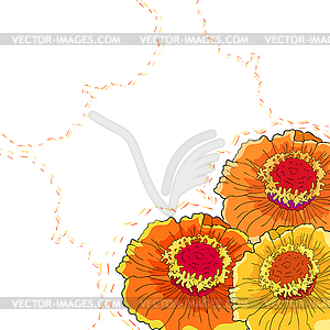 Is tsiniya flower marigolds - vector clipart / vector image