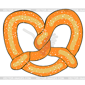 Pretzel bakery sweet product - vector clip art