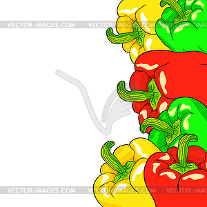 Овощной перец сладкий вегетарианский - клипарт в векторном формате