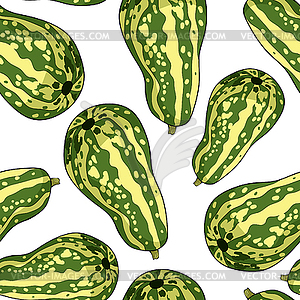 Seamless pattern is vegetable marrow natural. - vector clip art