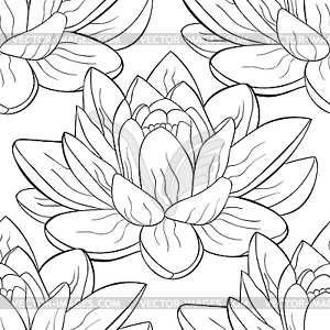 Seamless pattern lotus flower spiritual india. - vector clipart