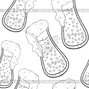 Бесшовные модели напиток с пеной и пузырьками в - векторное изображение клипарта