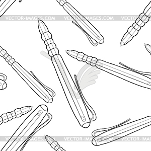 Seamless pattern pen clerical with ink - vector clipart