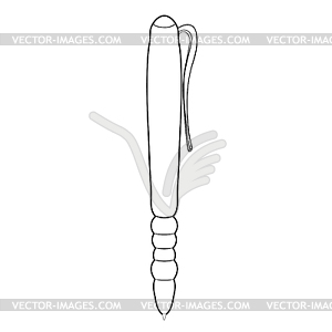 Pen clerical with ink - vector image