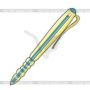 Ручка канцелярская с чернилами - стоковый клипарт
