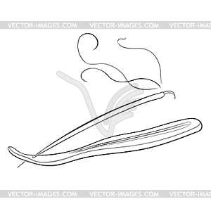 Meditation burning stick for incense - vector clipart