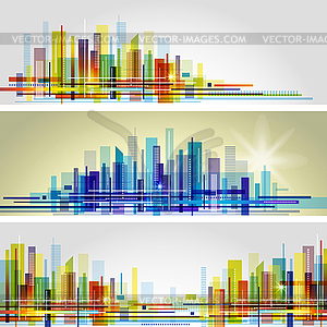 Abstract city skyline - vector EPS clipart