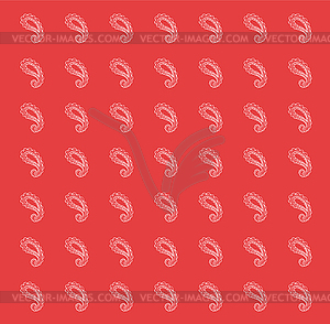Bandana design in red and white - stock vector clipart