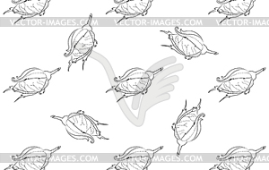 Rosebuds. Seamless background pattern.  - vector image