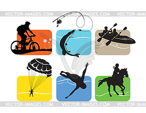 Set icon active rest - vector clipart / vector image