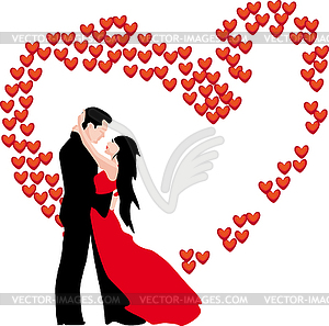 Love. Man and woman. Valentine`s day - vector EPS clipart