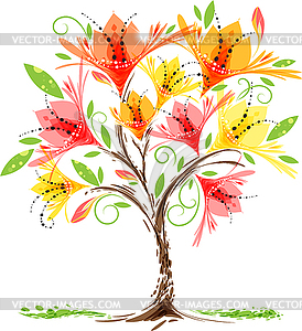 Blooming tree - vector clip art