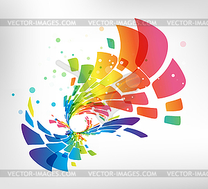 Abstract geometric splash - vector image