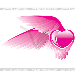 Heart with Wings - vector clipart