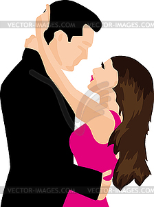 Love. Man and woman. Two. Valentine`s day - royalty-free vector clipart