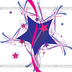 Decorative star, abstraction, background, star - vector clipart