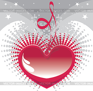 My heart for you, heart background, Valentine`s day - vector clip art