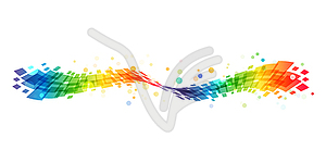 Abstract rainbow wave - vector clip art