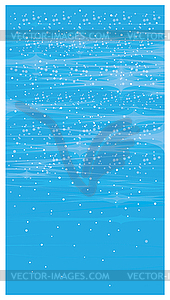 Abstract blue background, snowy pattern - vector clip art