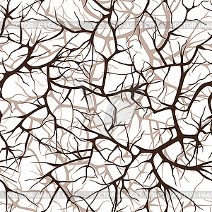 Seamless pattern, interlacing of branches - vector image
