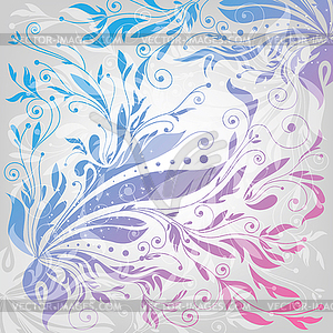 Flourishes background, floral pattern, light - vector clip art