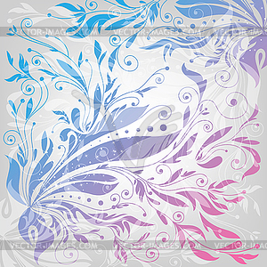 Flourishes background, floral pattern, light - vector image