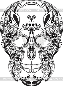 Human skull pattern - royalty-free vector image