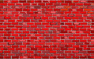 Red brick wall - vector clipart