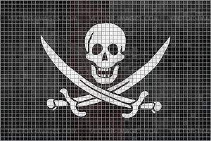 Пиратский флаг - векторный клипарт