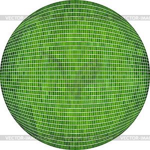 Green Ball in mosaic - vector image