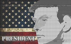 Donald Trump President of the United States - vector clipart