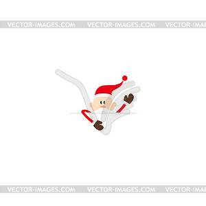 Santa Claus Peeping Banner - vector image