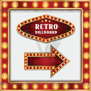 Retro light billboard - vector EPS clipart