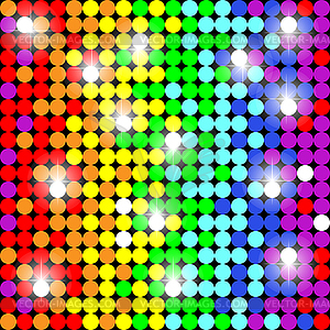 Seamless pattern with colorful dots. Style disco - vector image