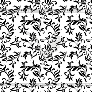 Seamless pattern: fantastic flowers - vector image