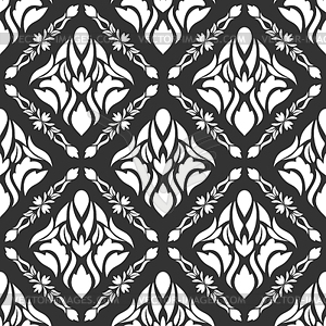 Palatial seamless pattern on gray background - vector image